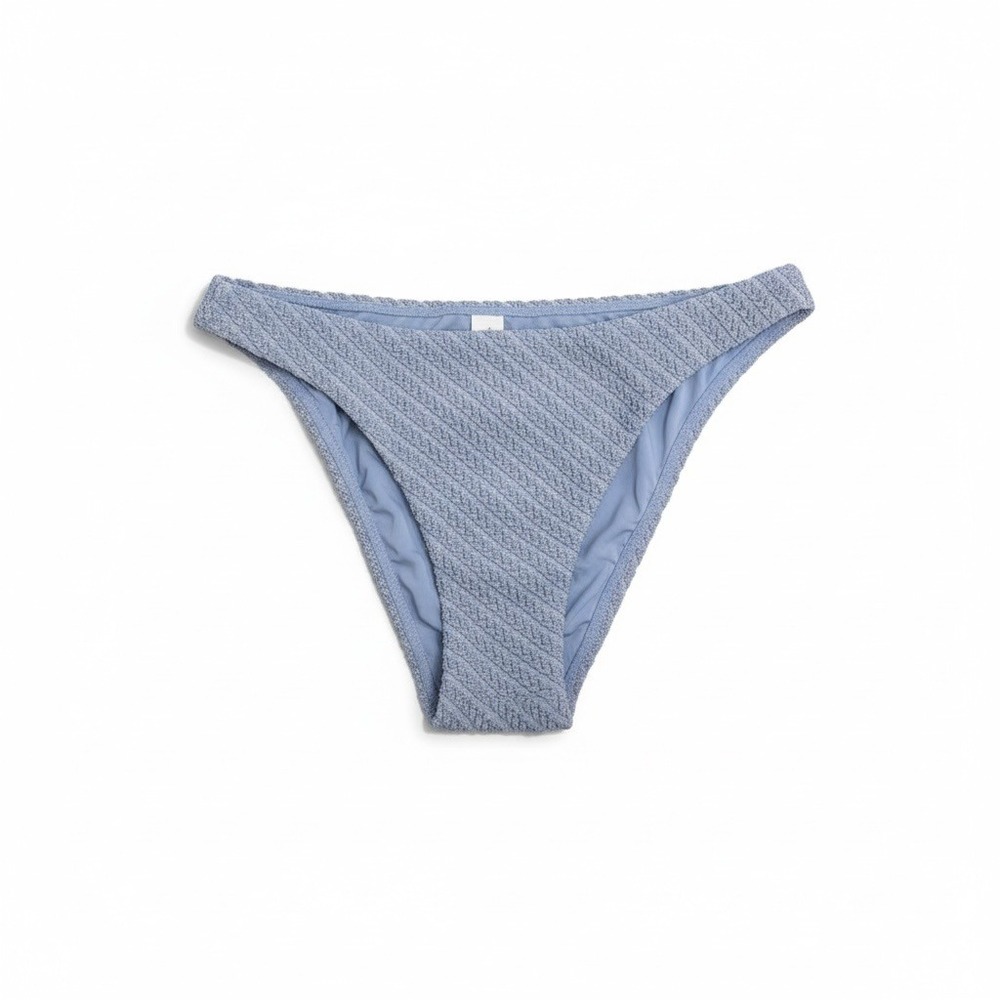 Andie‎ Swim The Cheeky Bottom Textured Slate Blue XS NWT High Leg